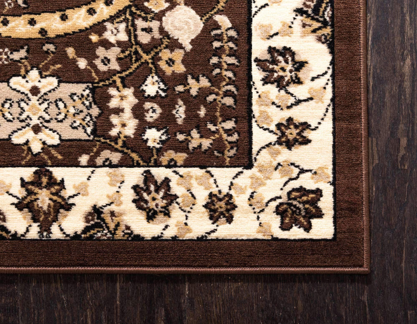 Unique Loom Espahan Collection Area Rug - Cape Cod (6' 1" x 9' Rectangle, Brown/ Beige)