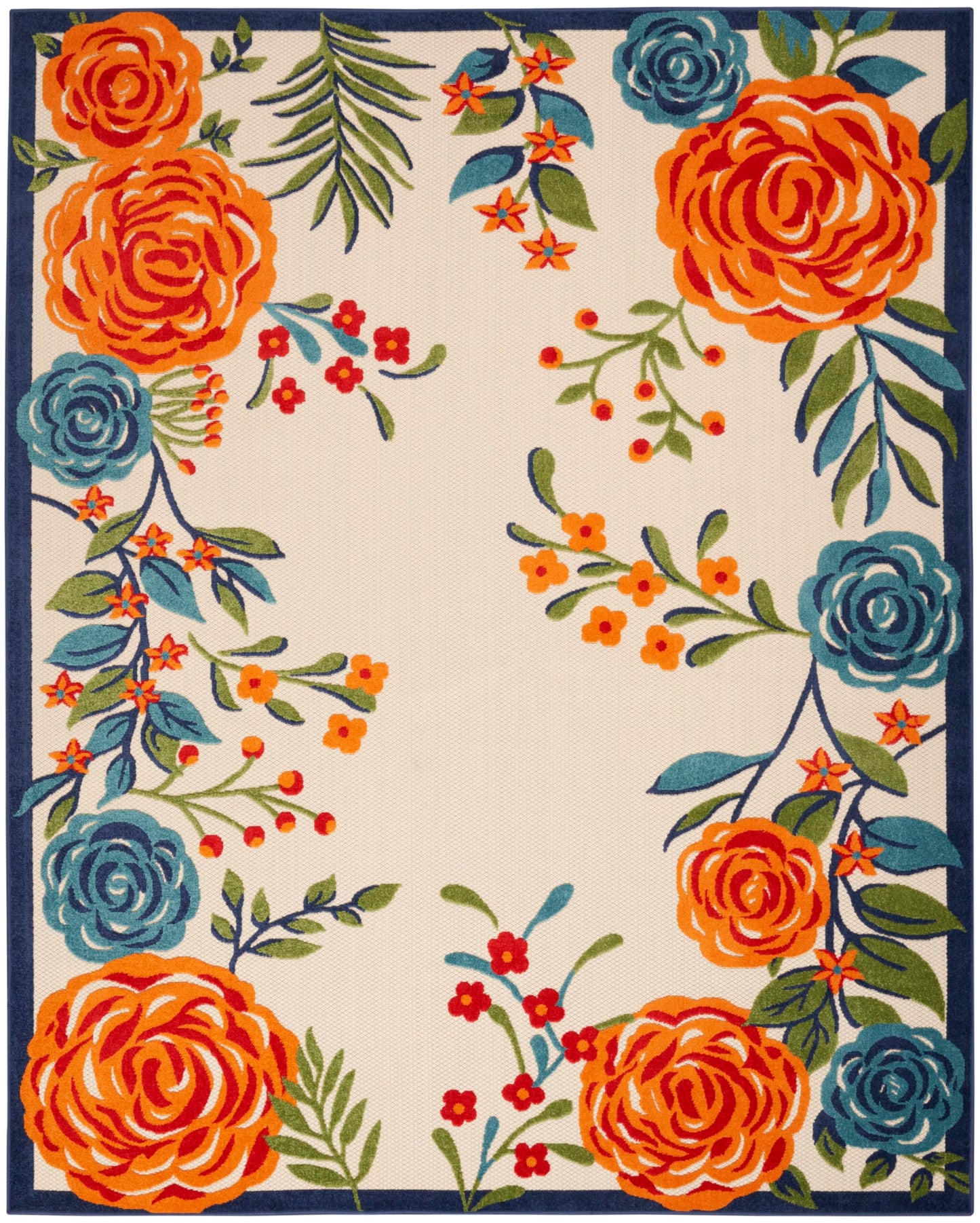 Nourison Home Aloha Multicolor 6' x 9' Area Rug - Easy Clean, Non Shedding, Bed Room, Living Room, Dining Room, Kitchen (6' x 9')