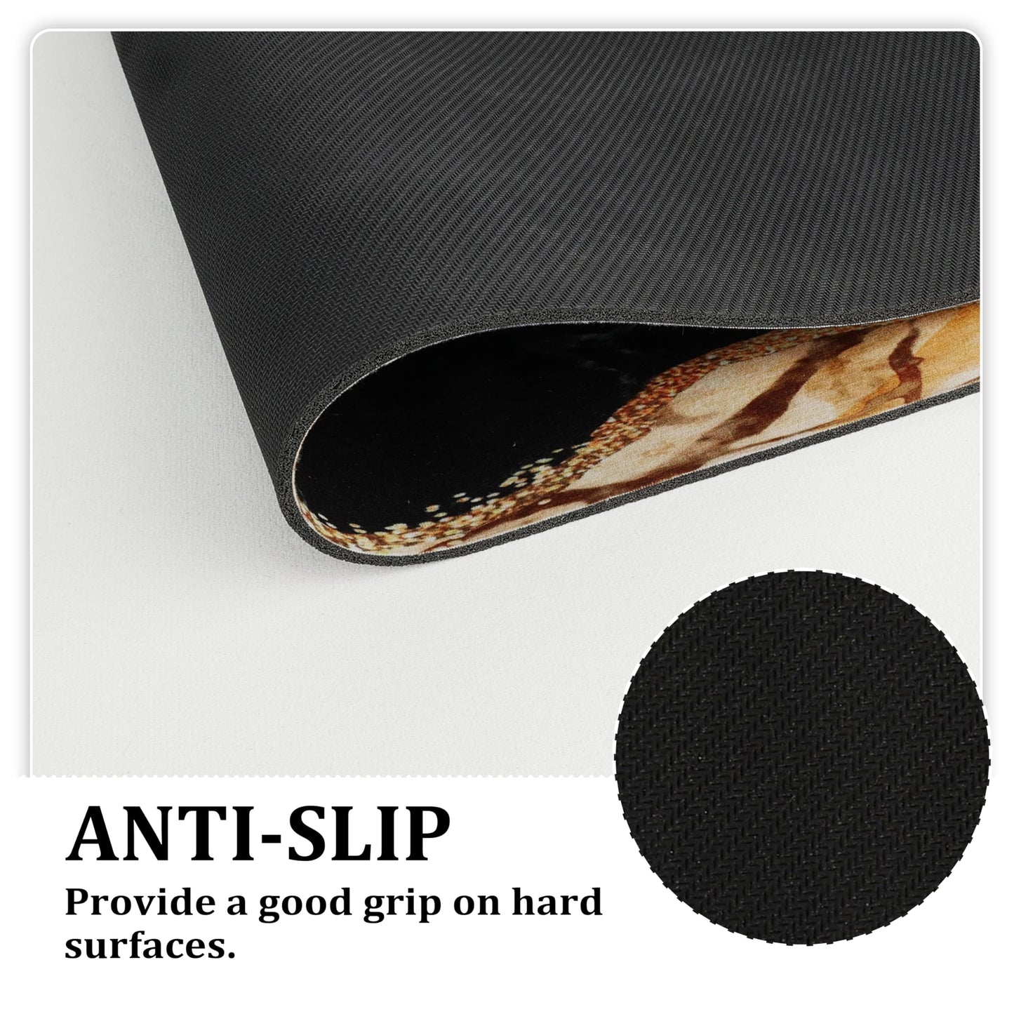 FNLNDO Black and Gold Bathroom Rugs Marble Long Runner Rug Bath Mats Gold Bathroom Decor Absorbent Non Slip Shower Mats with Rubber Backing for Home Laundry (17"x 47", Black & Gold Marble)
