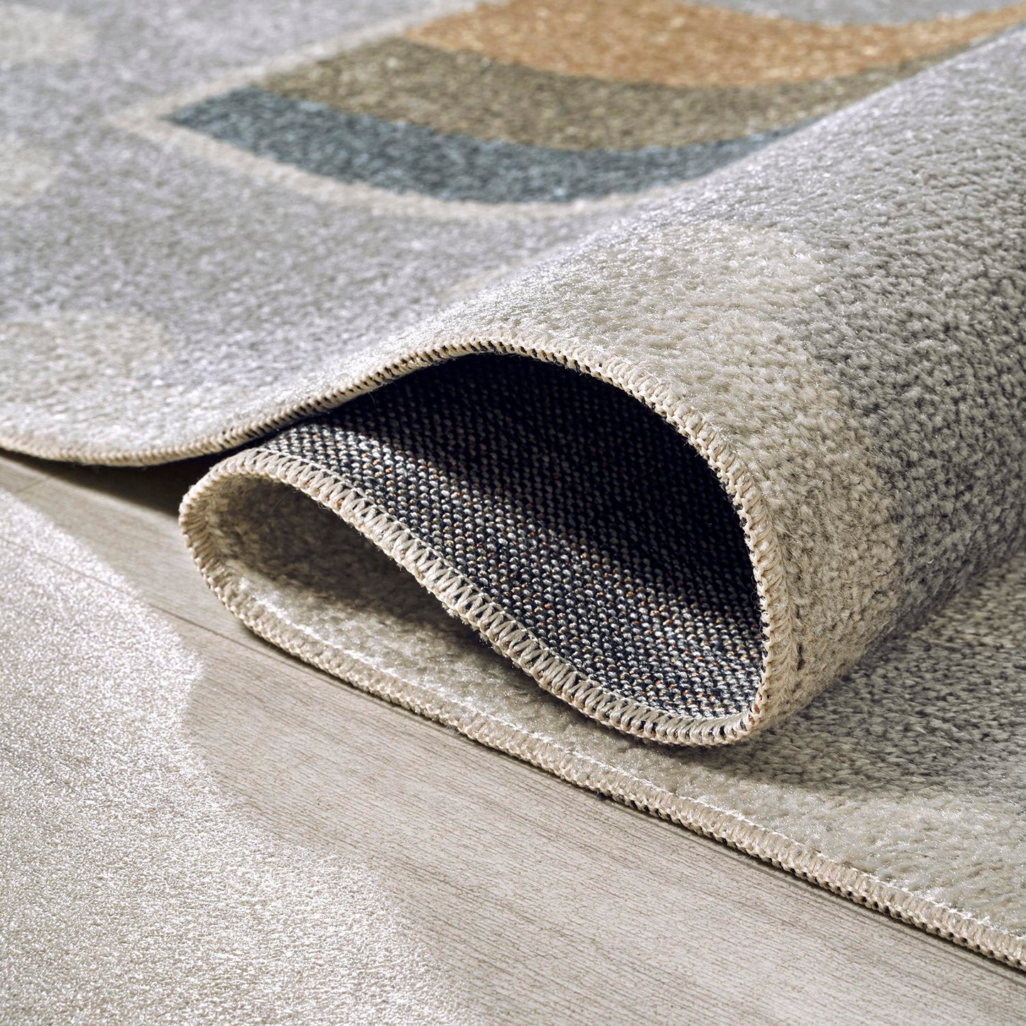 JONATHAN Y Machine-Washable Gray/Ivory/Yellow Indoor Area Rug, 3x5, Minha Rainbow Dots, Kids & Novelty, Casual, Classic, Bedroom, Kitchen, Living Room, Easy-Cleaning, Non-Shedding (KDW102A-3)
