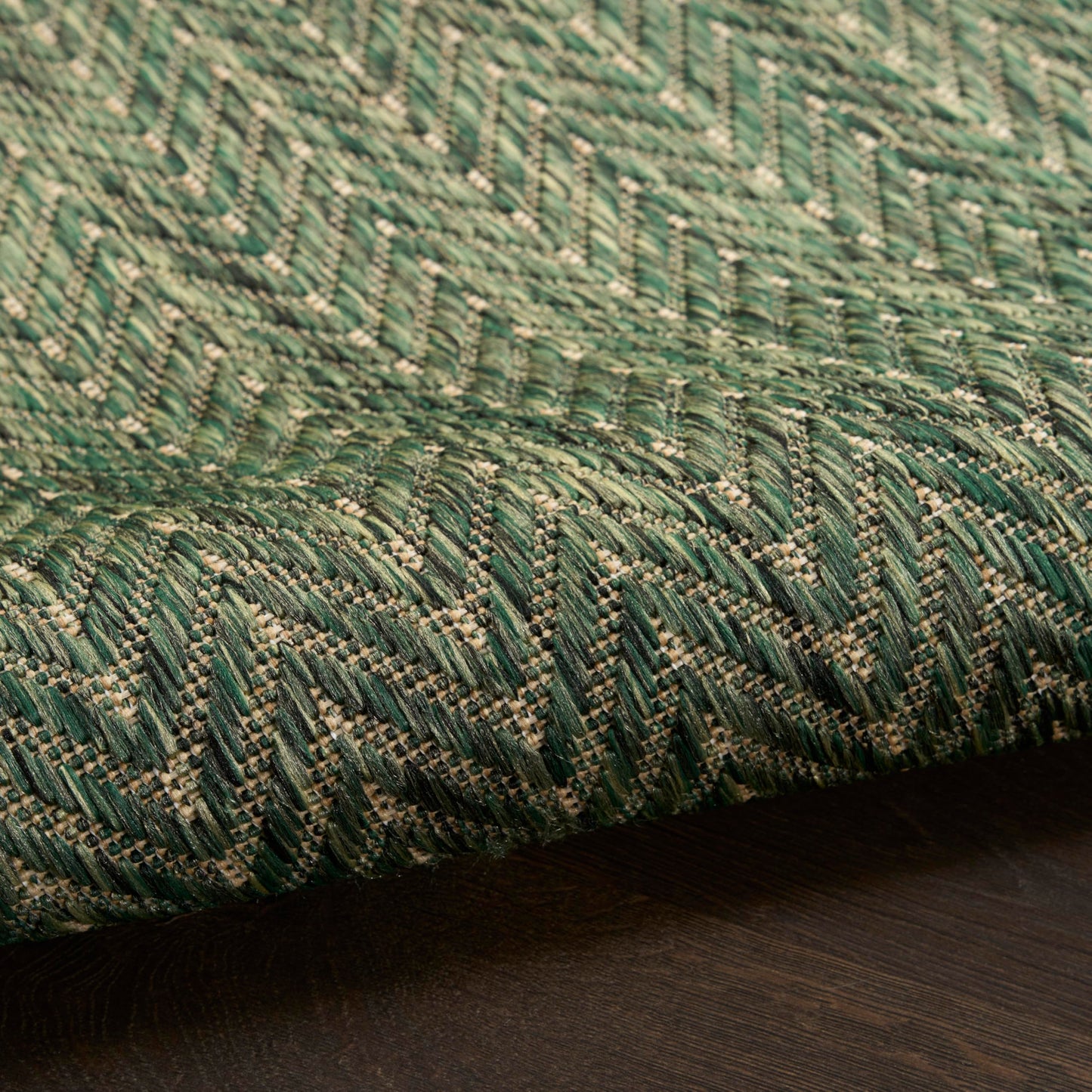 Nourison Home Horizon Indoor/Outdoor Green 4' x 6' Area Rug - Easy Clean, Non Shedding, Bed Room, Living Room, Dining Room, Kitchen (4' x 6')
