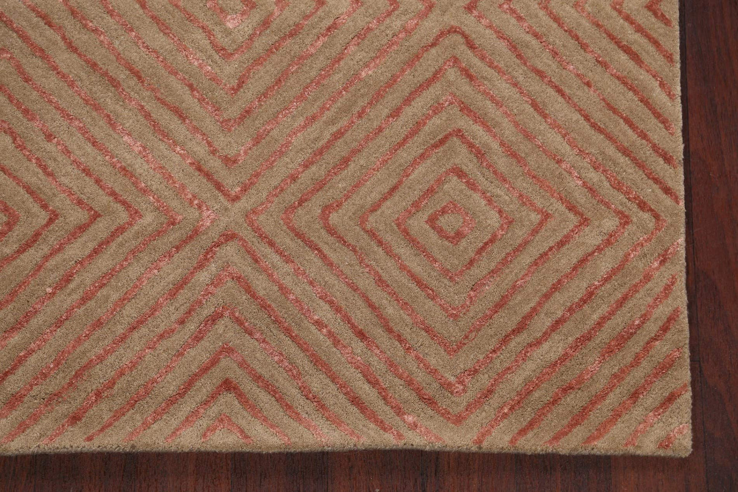 Modern Collection 6' 0'' X 4' 0'' Rug Rug, All-Over Wool & Silk Highlight Carpet for Home Décor, Foyer and Hallway