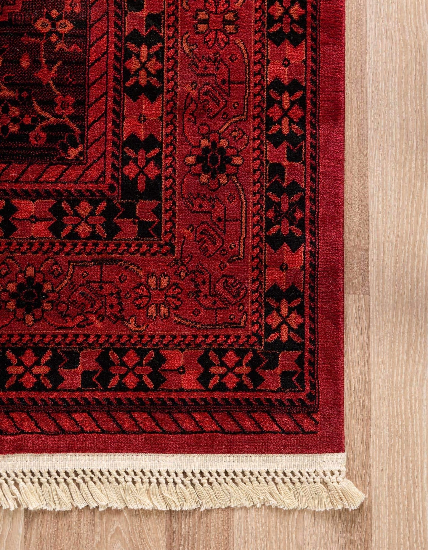 Unique Loom Tekke Collection Area Rug - Sheibani (10' x 14' 1" Rectangle, Red/ Black)