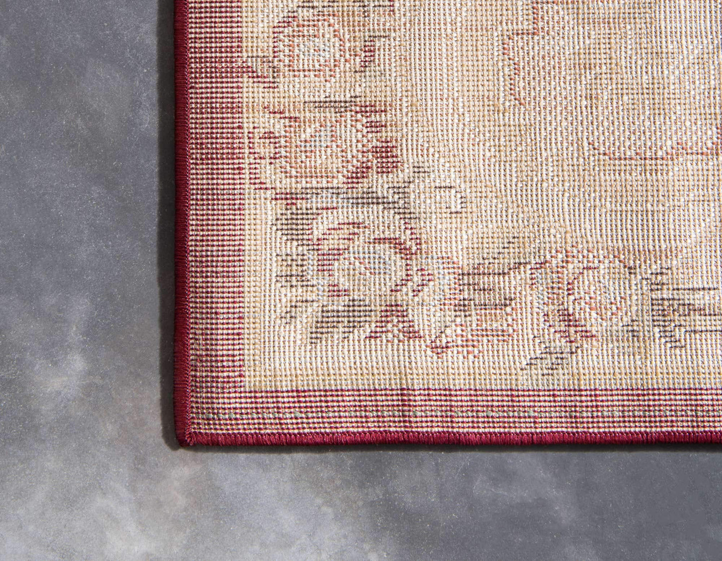 Unique Loom Versailles Collection Traditional Classic Medallion Motif Area Rug (4' 0 x 4' 0 Square, Burgundy/ Ivory)