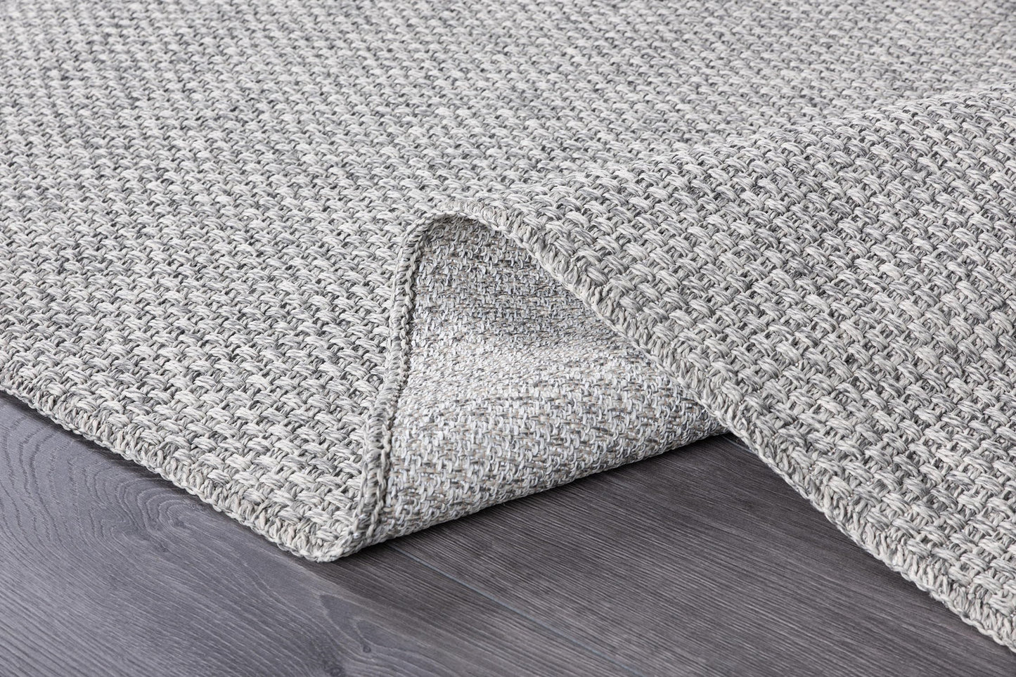 CAMILSON Easy Jute Rug 8x10, Indoor Outdoor Grey Color Area Rugs for Living Room Farmhouse Patio and Kitchen Rug, Solid Boho Woven Design, Easy-Cleaning, Washable Outside Carpet Alfombras (8 x 10)