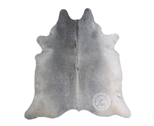 Sunshine Cowhides 100% Genuine Grey Cowhide Rug - Modern Style Animal Skin Rug & Floor Carpet for Living Room, Bedroom, Kitchen & More - Large (6x6-7ft)