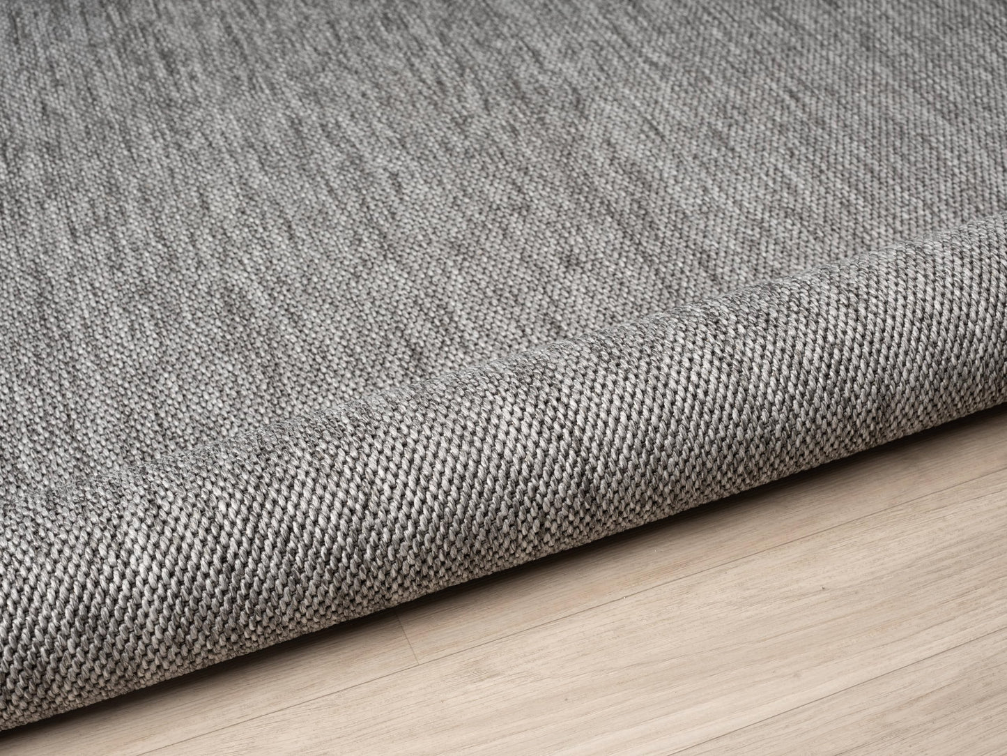 RUGGERRUGS Angela Easy Jute Indoor Outdoor Rug, 4x6 Natural Solid Jute Look, Polyester, Durable & Easy Care Outdoor Farmhouse Carpet for Patio, Porch, Living Room (4' x 6', Gray)
