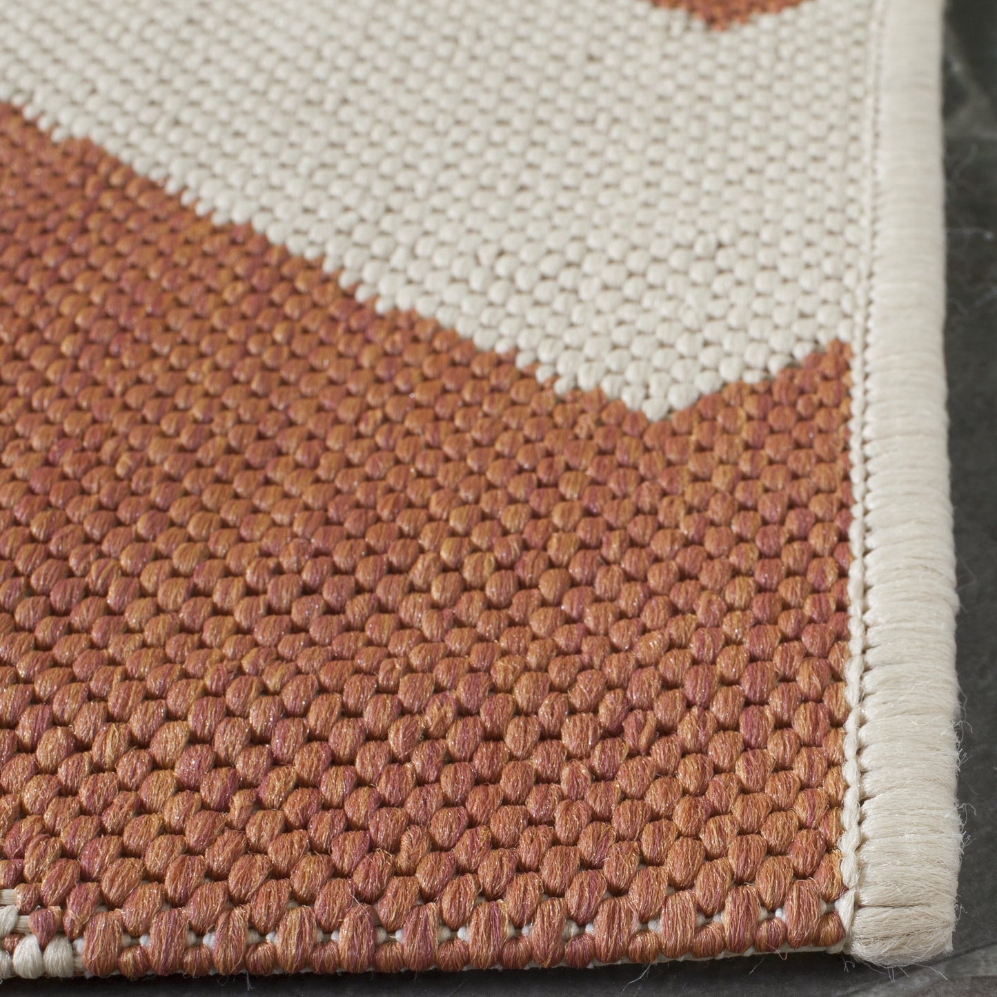 SAFAVIEH Washable Rug Outdoor Courtyard Collection - 2'3" x 8' Runner, Terracotta & Beige, Non-Shedding & Easy Cleaning, Ideal for Patio, Entryway, Mudroom, Hallway, Kitchen (CY6244-241)