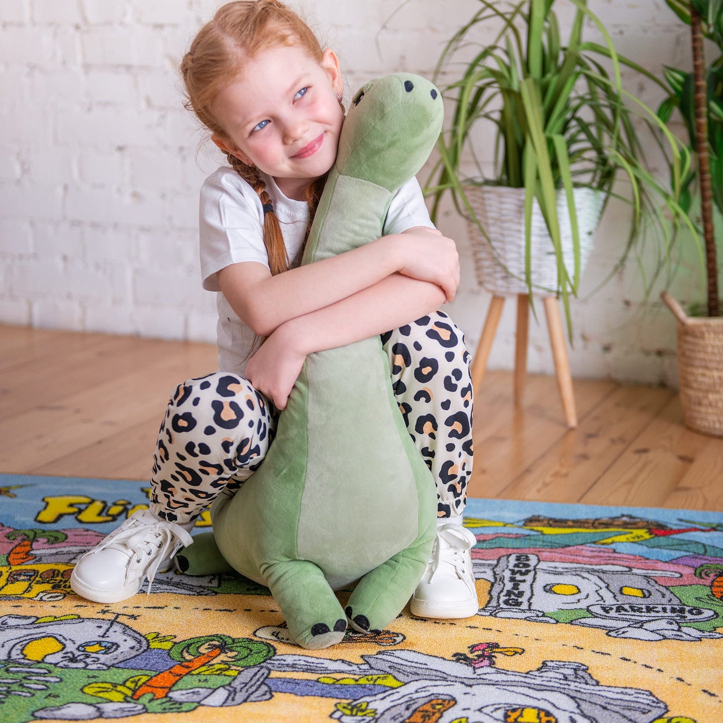 The Flintstones Bedrock City Adventure Road Play Rug 3x5| Kids Interactive Toy Car Play Mat Carpet for Toddler Classroom, Playroom & Baby Nursery