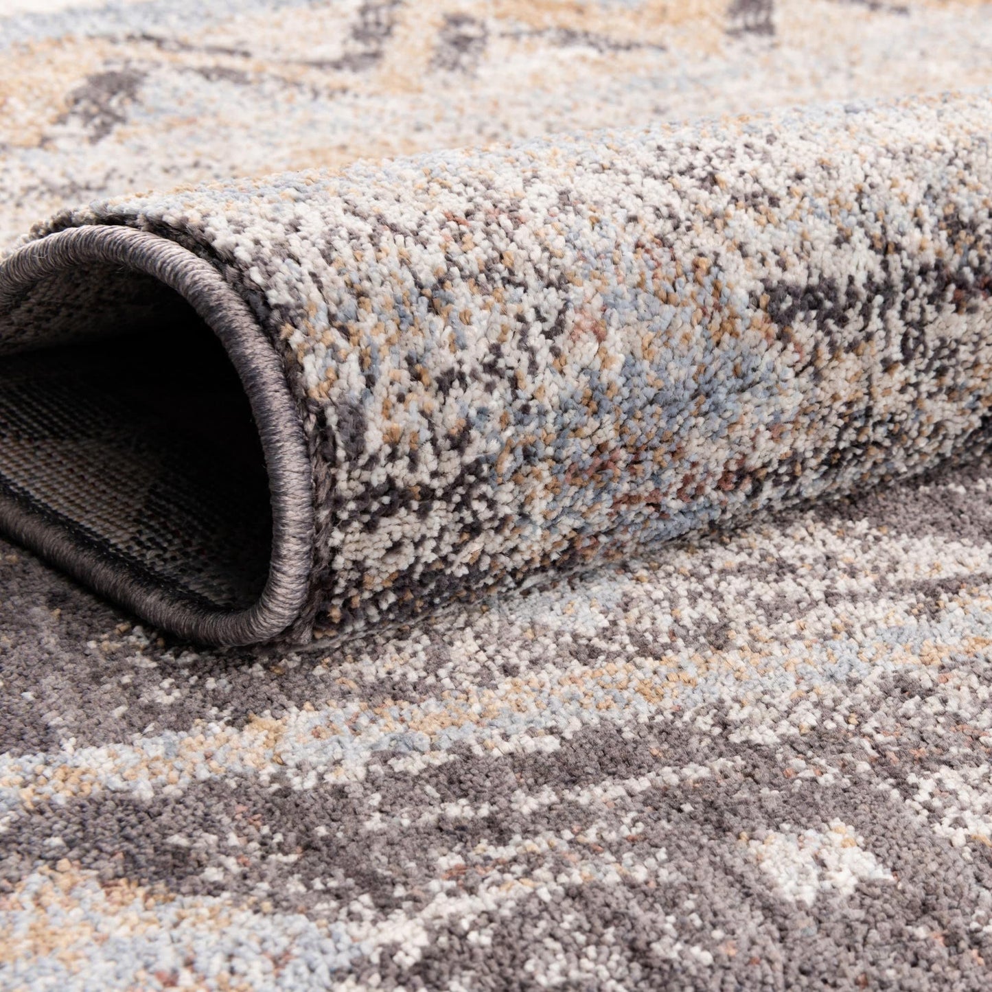 Unique Loom Eco Southwestern Collection Area Rug - Tubac (Rectangular 5' 3" x 8' 0", Khaki Gray/Black)