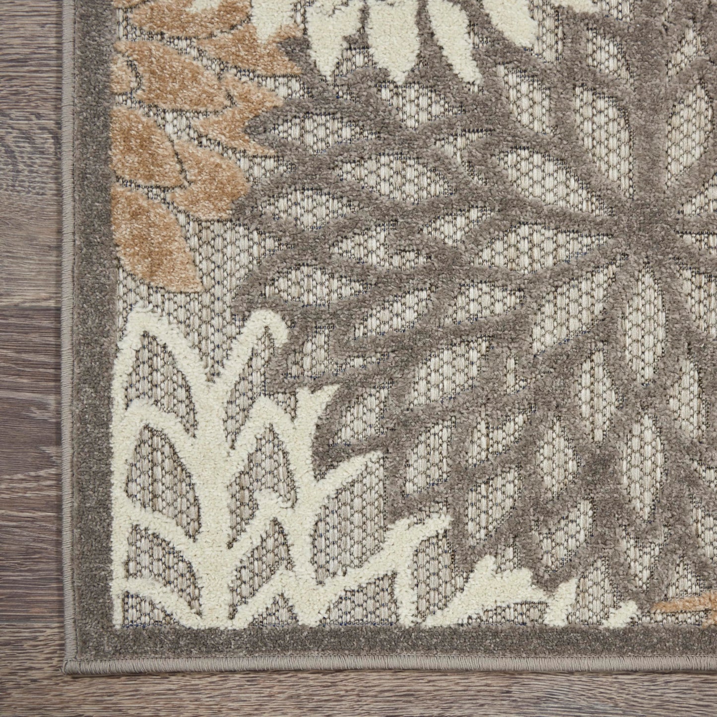Nourison Home Aloha Natural 7'10" x 10'6" Area Rug - Easy Clean, Non Shedding, Bed Room, Living Room, Dining Room, Kitchen (8' x 11')