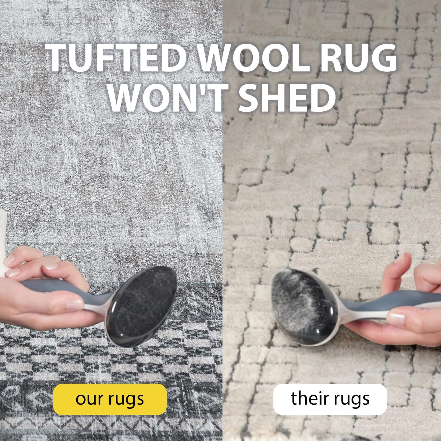NICETOWN Living Room Rugs 5x8, Thin Washable Vintage Non-Slip Area Rugs for Bedroom, Durable Soft for Dining Room Living Room Laundry, Grey