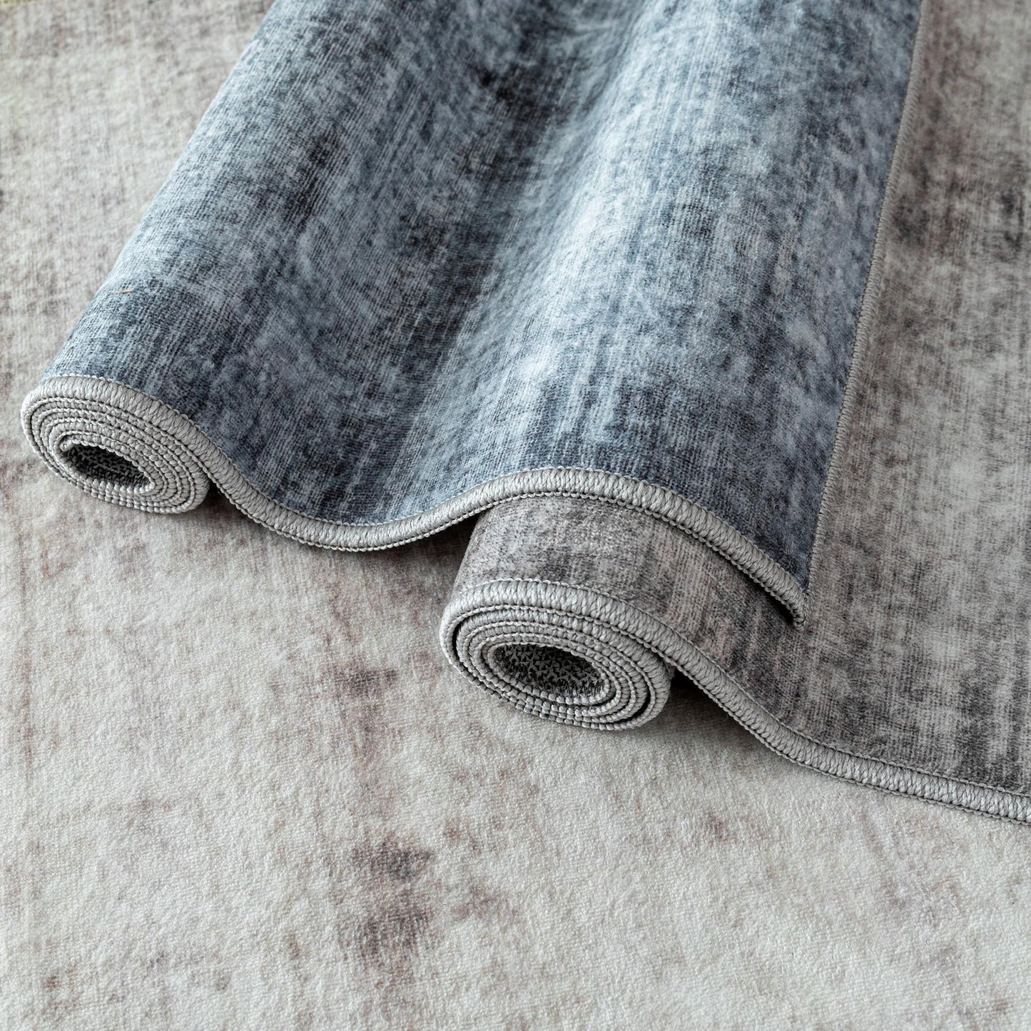 FancyRoof 8x10 Area Rugs for Living Room Bedroom Washable, Modern Abstract Grey White Beige Rugs Large Carpets Ultra Soft Faux Wool Retro Dining Room Non Slip & Non-Shedding Low Pile Print