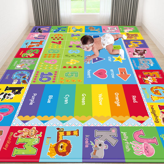 Kids Rug for Playroom, 5' X7' ABC Educational Play Mat, Non-Slip Soft Rugs for Kids Room, Floor Rug for Bedroom, Classroom, Alphabet Carpet for Boys Girls (78.7X59 Inch)