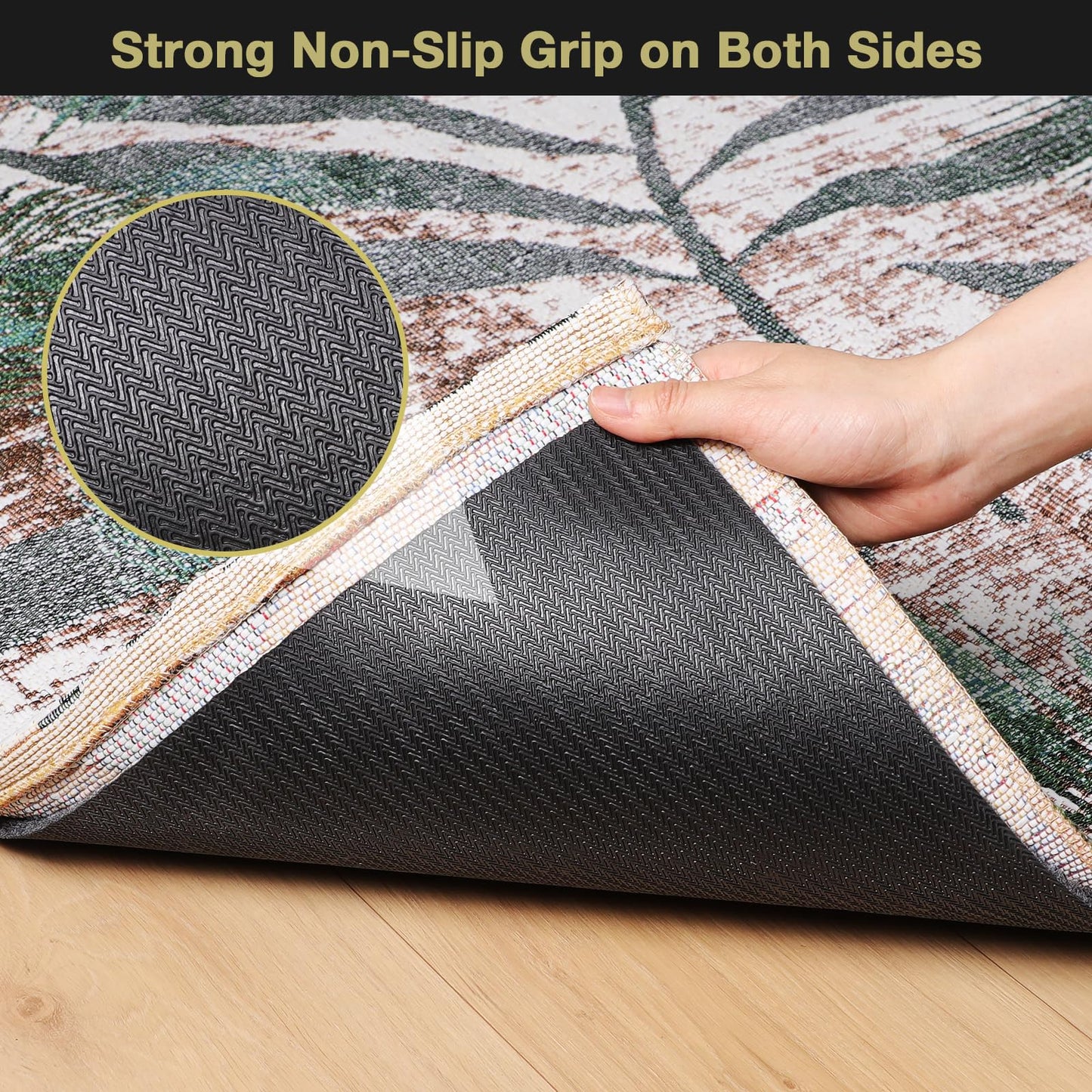 NENSIUM Rug Pad 4x6 Non Slip for Hardwood Floors, 1/4” Extra Thick Waterproof Felt Carpet Pad, Low Profile Underlay for Area Rugs, Safe for LVP & All Floor Finishes, Odorless & Soundproof