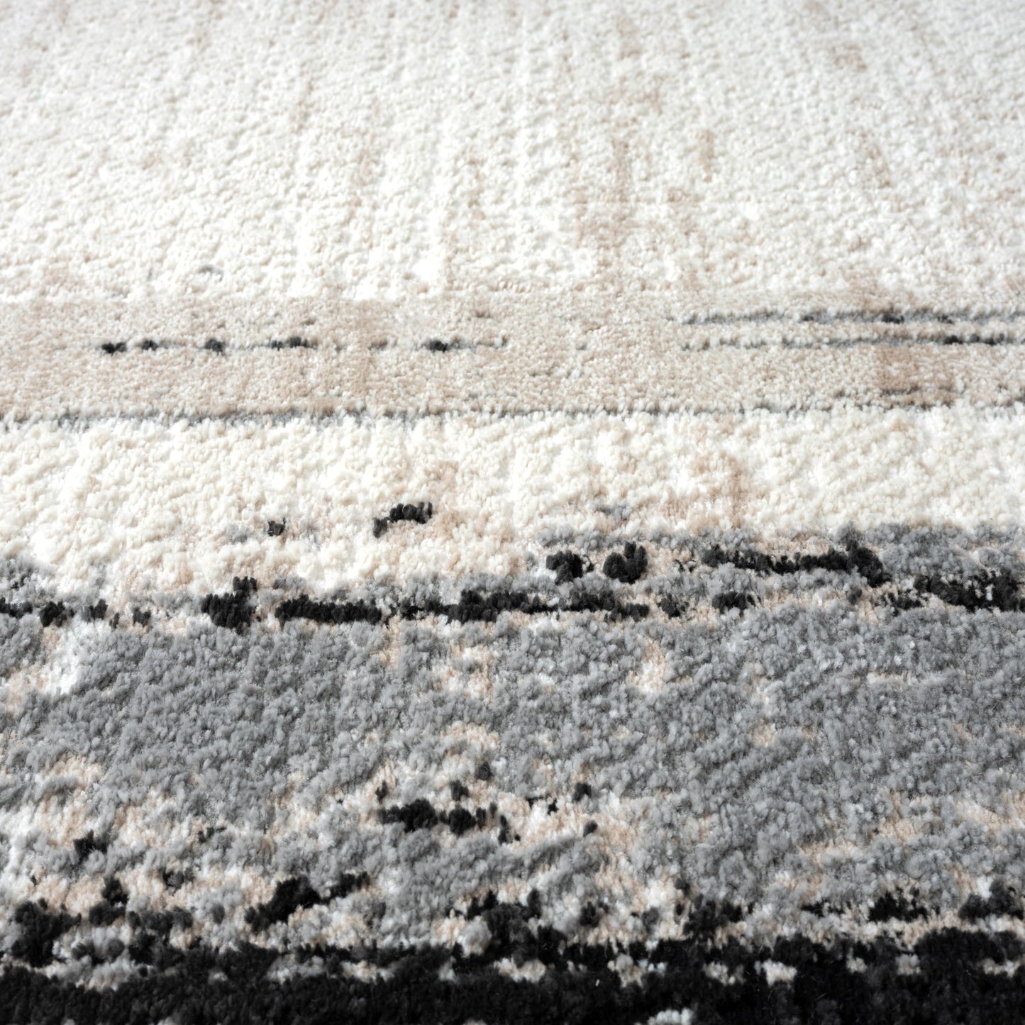 Abani Ivory Area Rug for Living Room, Bedroom - Abstract Pattern- 4' x 6' -Durable & Easy to Clean