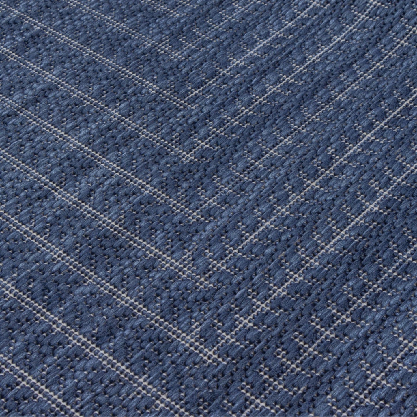 Adiva Rugs Outdoor Indoor Area Rug, Weather Resistant, Easy to Clean, Stain Resistant Floor Mat for Dining Room, Backyard, Deck, Patio (Navy Weiss, 5' x 7')