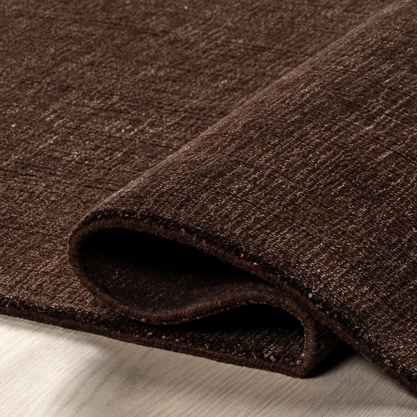 Rugs USA Speckled Wool-Blend Area Rug - 7'6" x 9'6" Area Rug Contemporary Truffle Brown for Living Room Bedroom Dining Room