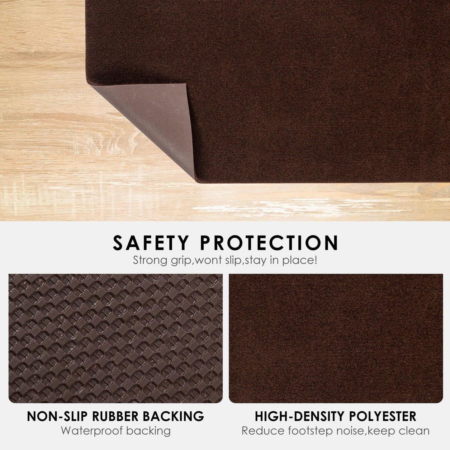 koloko 2ft x 6ft Runner Rug Non-Slip Outdoor Indoor Carpet Runner Custom Size Floor Runners Area Rugs Mat with Rubber Backing for Hallway Entryway Balcony Patio Kitchen Garage Stair Laundry