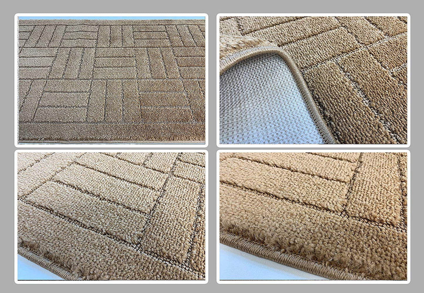 30 ft Extra Long Non-Slip Brownish Beige Hallway Kitchen Runner Rug, 2'2" X 30' Washable Carpet Runner Rugs-Rubber Backed, Custom Size Floor Mat for Stairs Bedroom Bathroom Entryway