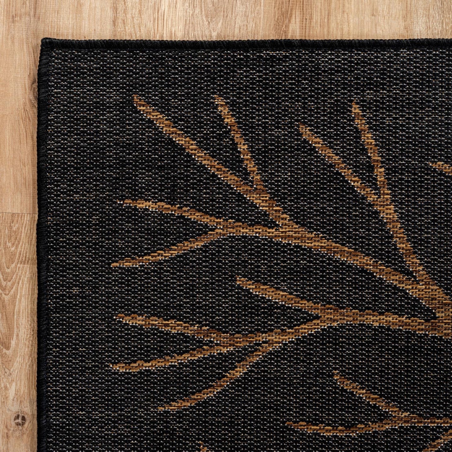 Washable Indoor Outdoor Rug 8x10 Modern Area Rugs Branch Pattern Non Shedding Waterproof Easy Clean Patio Deck Porch Living Room Bedroom Garden RV (8 X 10 Gold)