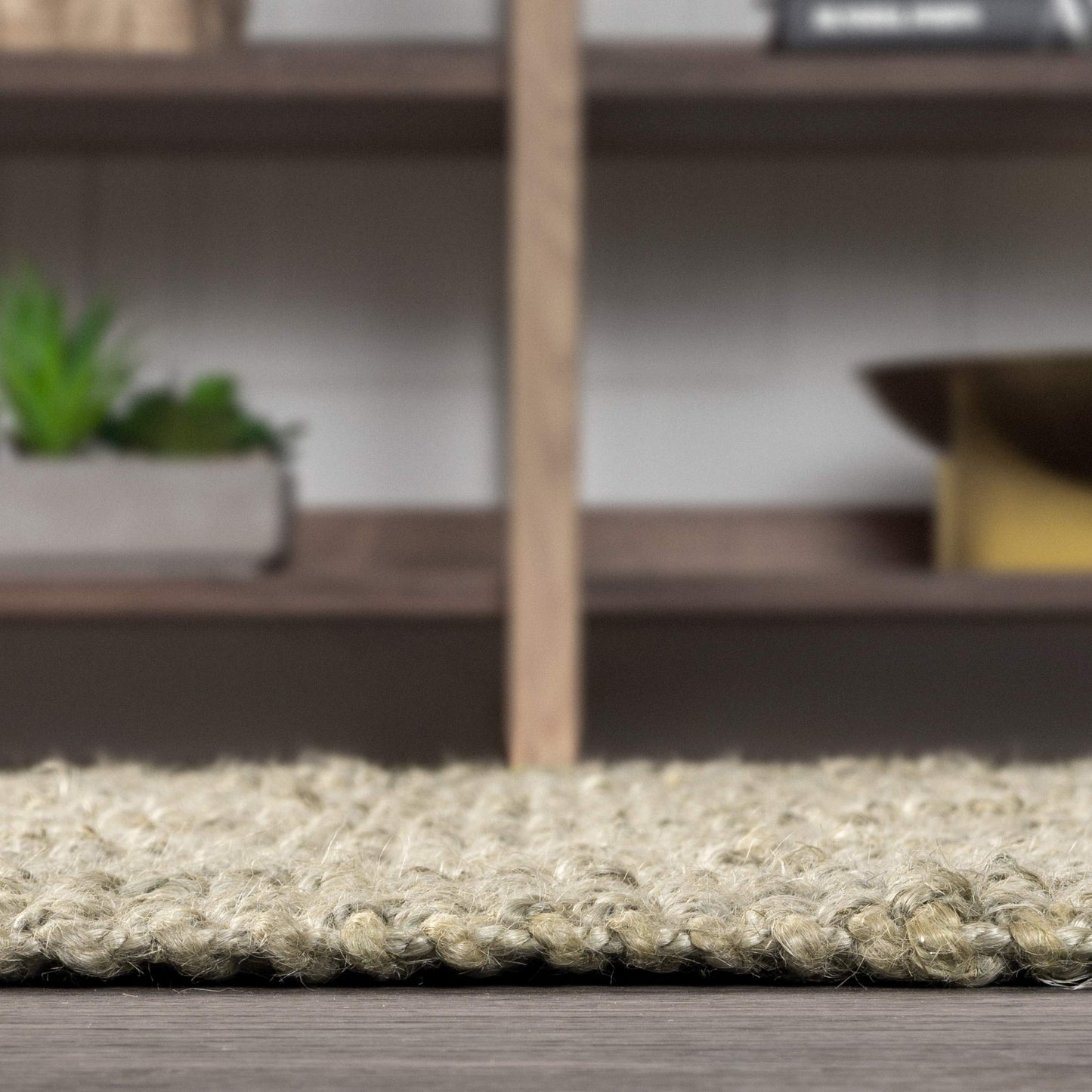 JONATHAN Y Pata Hand Woven Chunky Jute Gray Indoor Area Rug, 4x6, Bohemian, Rustic, Cottage, Easy-Cleaning for Living Room, Bedroom, Kitchen, Non-Shedding (NRF102C-4)