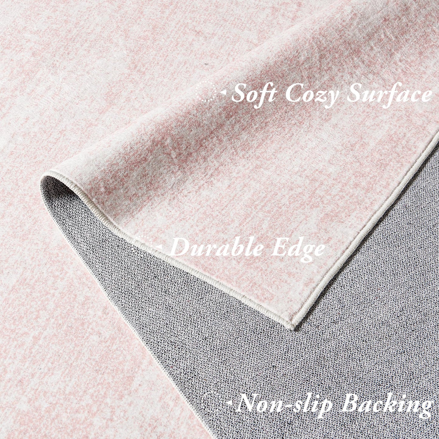 4x6 Rug for Girls Room, Washable Non Slip Boho Modern Pink Small Area Rugs for Entryway Bathroom Bedroom Kitchen