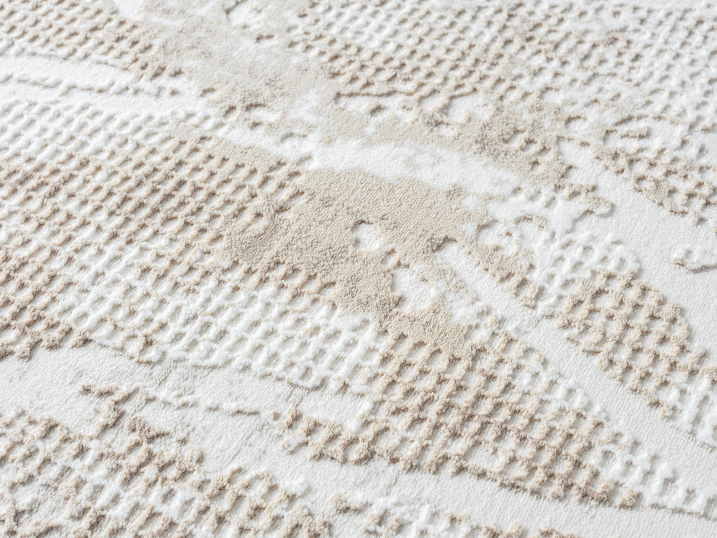 RUGGERRUGS Adel Modern Area Rug for Living Room, 8x10 Rustic Distressed Abstract Large Beige Neutral Rug, Medium Pile Stain Resistant Carpet for Bedroom, Dining Room or Kitchen (8' x 10', Beige)