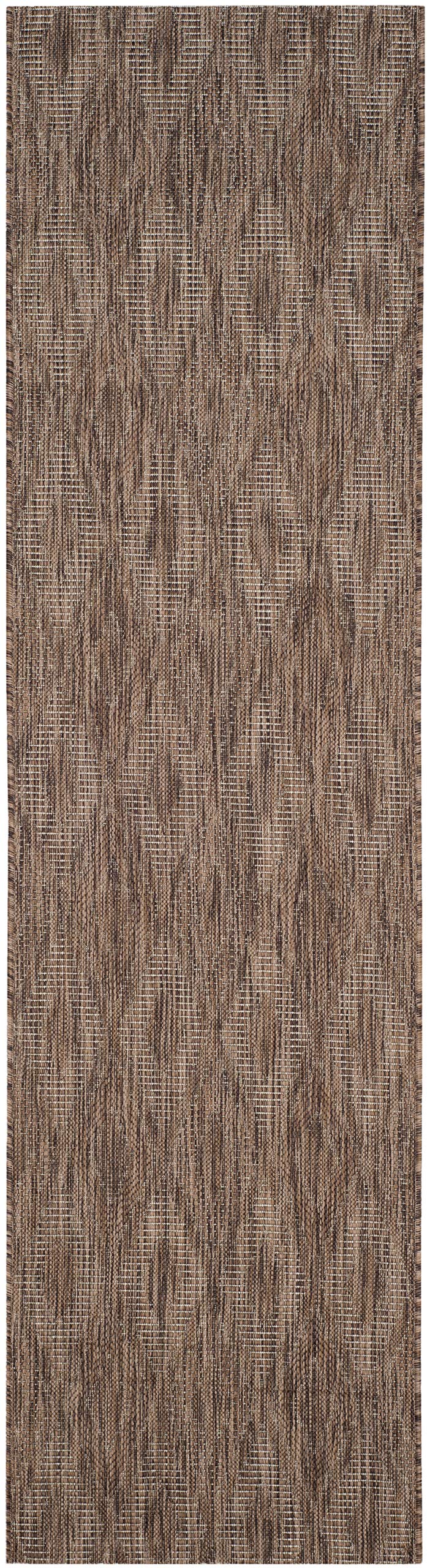 SAFAVIEH Washable Rug Outdoor Courtyard Collection - 2'3" x 6'7" Runner, Brown, Non-Shedding & Easy Cleaning, Ideal for Patio, Entryway, Mudroom, Hallway, Kitchen (CY8522-36322)
