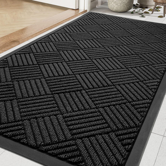 Amyracel Front Door Mat 36x72, Heavy Duty Commercial Floor Mat, All-Weather Waterproof Dirt Trapper Doormat for Indoor Outdoor Entryway, Low-Profile, Fade Resistant, Non-Slip, Easy Clean