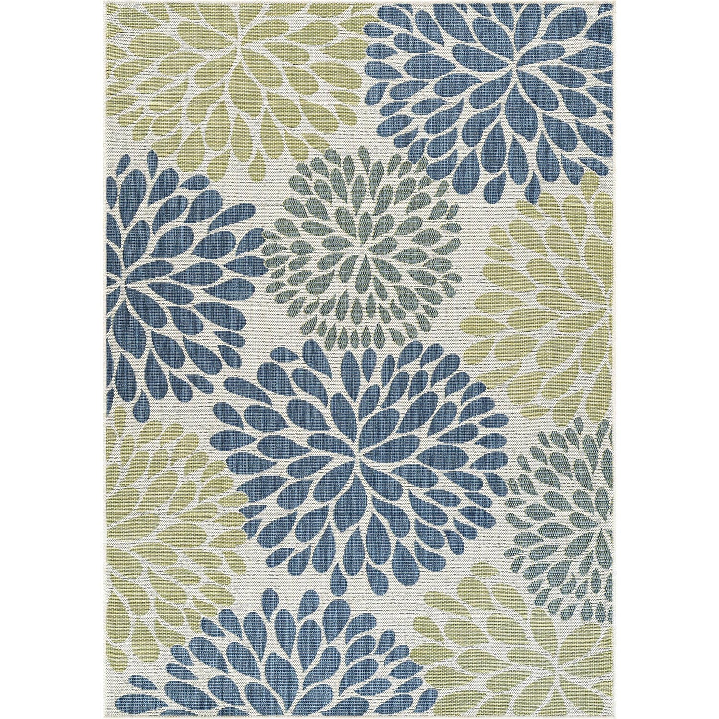 Beverly Rug Outdoor Rug 6x9 Modern Exotic Tropical Leaf Area Rugs for Indoor and Outdoor Patio Deck Porch Garden Water Resistant Washable Outside Carpet (6 x 9 Olive)