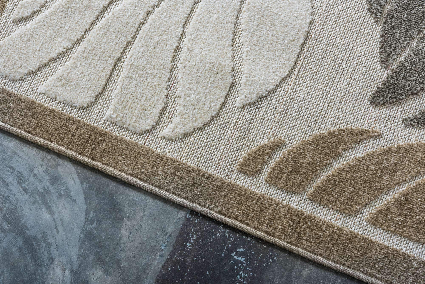 Unique Loom Outdoor Botanical Collection Area Rug - Augusta (5' 1" x 8' Rectangle, Beige/ Ivory)