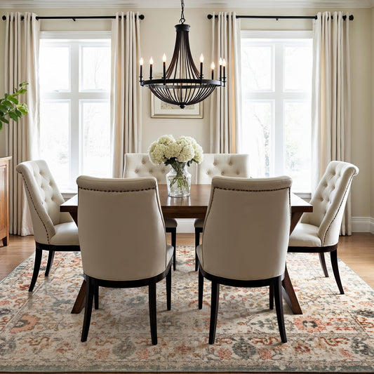 nuLOOM Performance Oriental Style Area Rug, Vintage Design, Durable, Easy to Clean, Lenore Beige, 3' x 5'