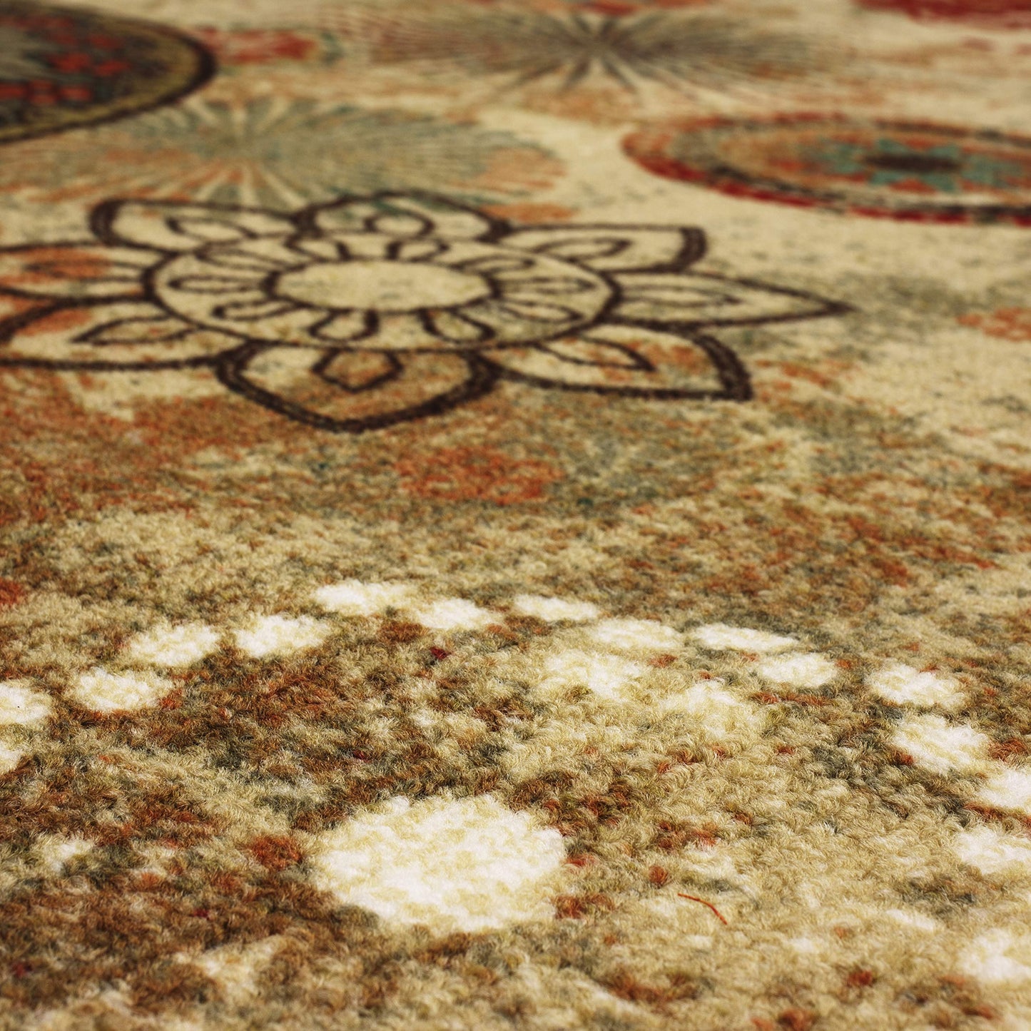 Mohawk Home Alexa Ornamental Floral Medallion 7' 6" x 10' Area Rug - Perfect for Living Room, Dining Room, Office