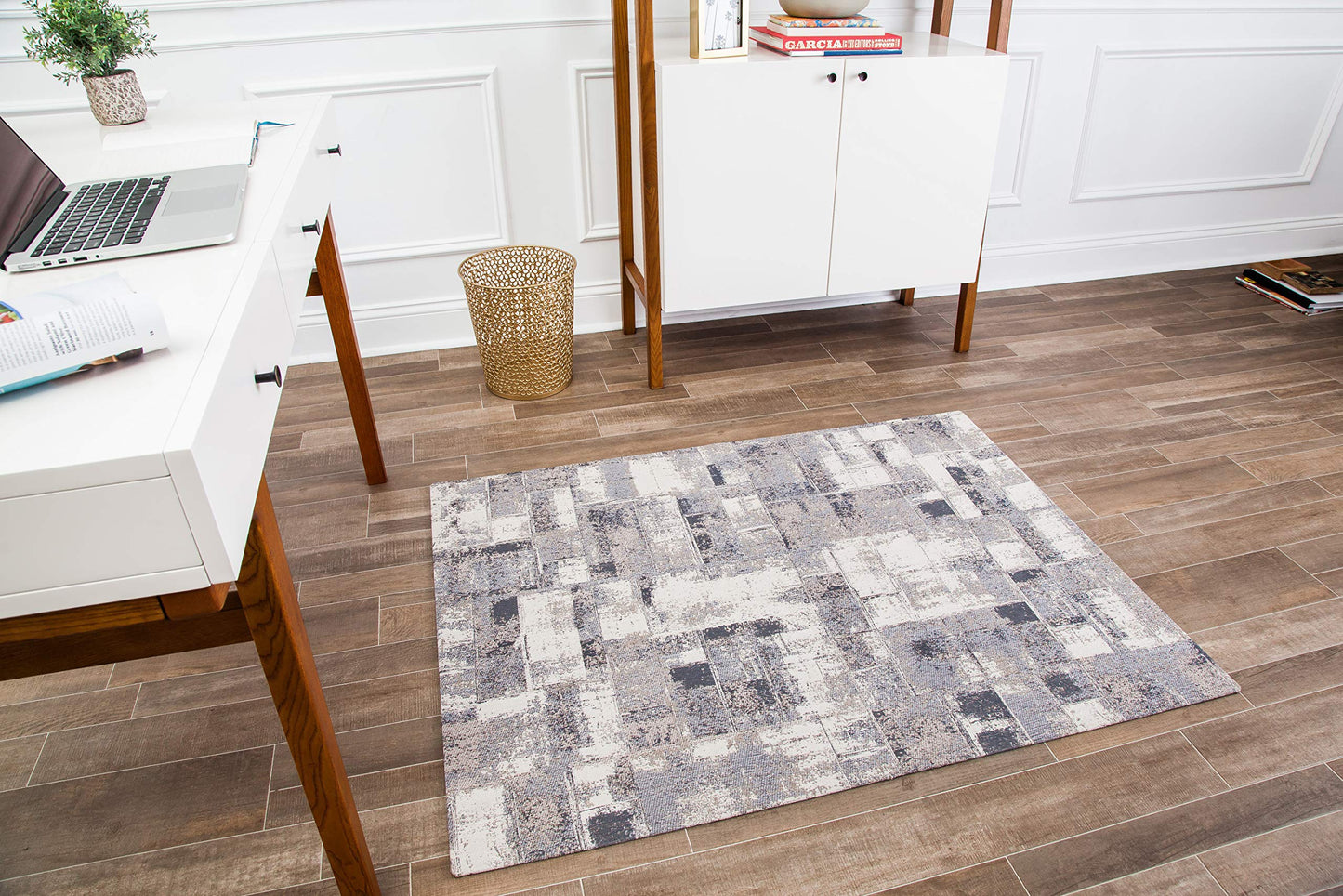 Anji Mountain Rug'd Office Chair Mat for Carpet & Hardwood Floor - Jacquard Woven, Anti-Slip Backing, Low Pile, Floor Protector Desk Chair Mat, Office Rugs for Rolling Chairs (Aarhus - 36" x 48")