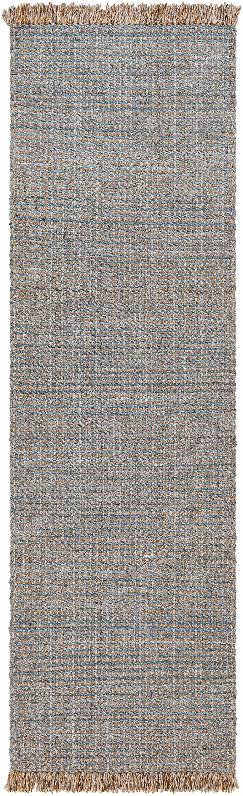 Hauteloom Orinoco Recycled Material Living Room, Bedroom Area Rug - Contemporary - Light Blue, Tan, Medium Gray - 2' x 3'
