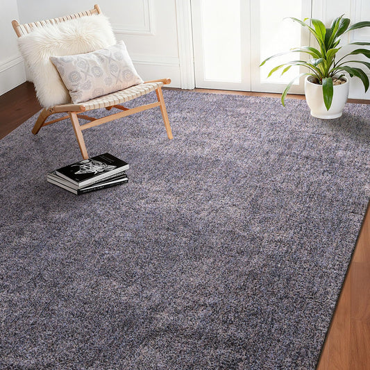 VEVOR 8 x 10 ft Area Rug for Living Room, Large Indoor Plush Area Rug with High Plush Pile, Indoor Floor Carpet for Bedroom Study, Non-Shedding & TPR Non-Slip Backing, Noise-Reducing
