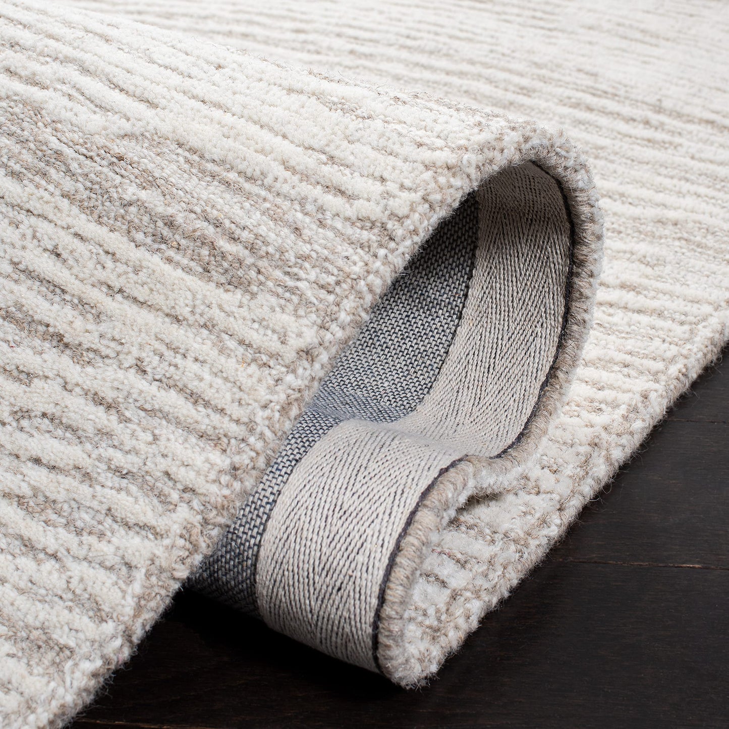 SAFAVIEH Metro Collection Area Rug - 10' x 14', Natural & Ivory, Handmade Modern Wool, Ideal for High Traffic Areas in Living Room, Bedroom (MET995A)