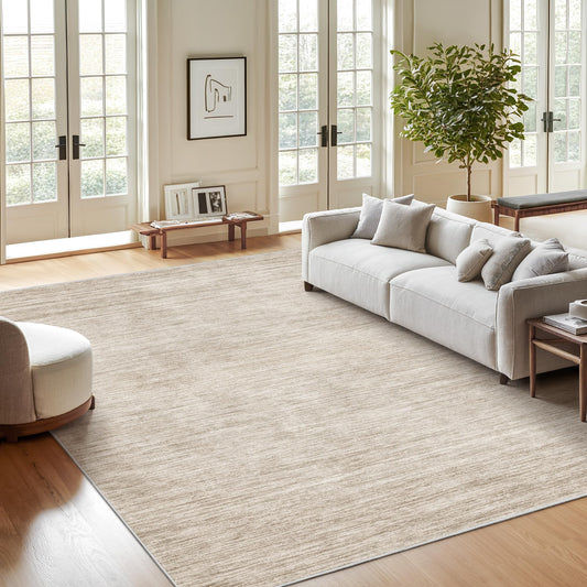 Valenrug Washable Rugs 5x7 - Non Slip 5x7 Area Rugs for Living Room, Stain Resistant Area Rugs for Bedroom, Foldable Machine Washable Area Rug(5'x7', Brown)