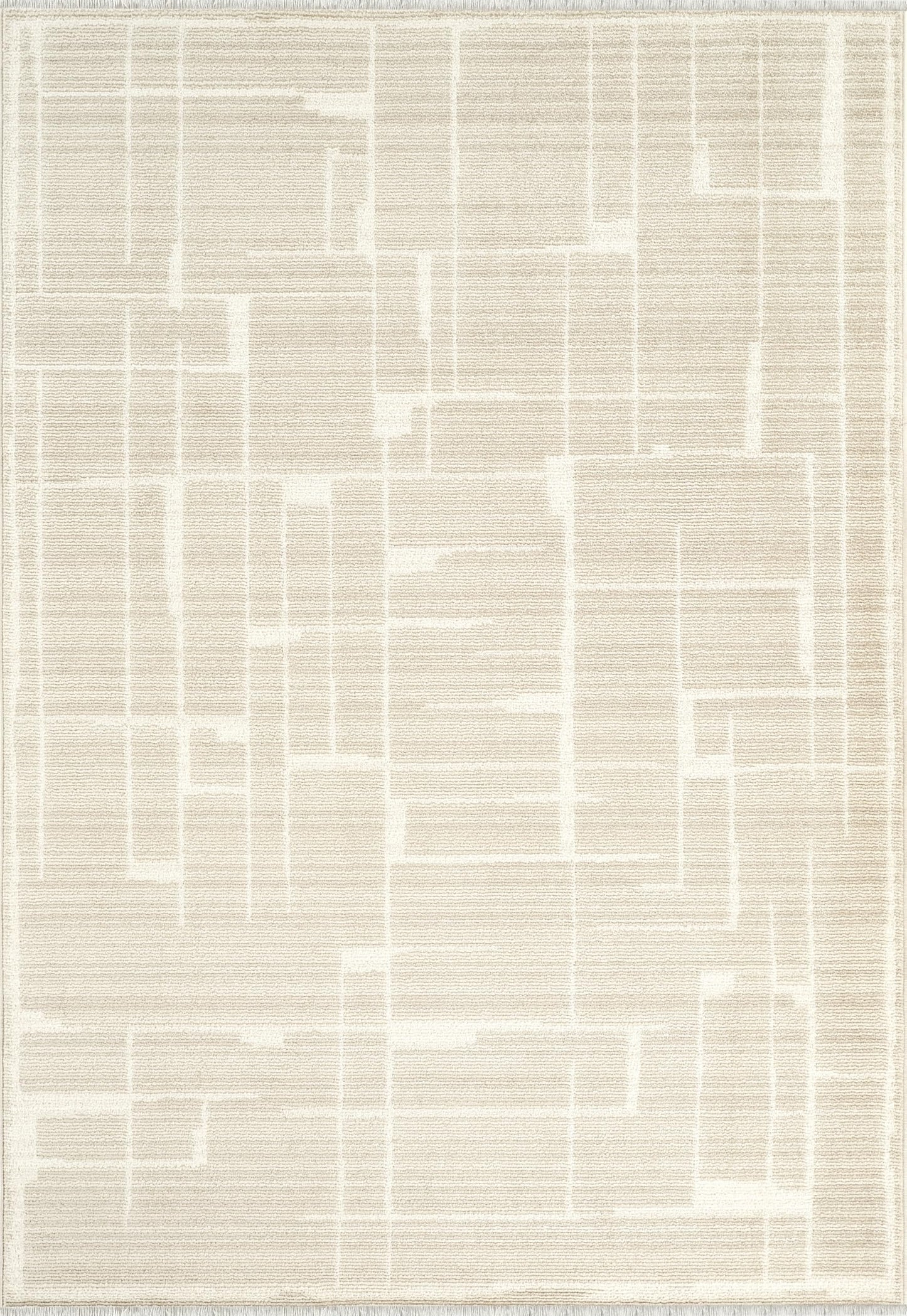 Abani Evelyn Collection Beige Area Rug - 7'9" x 10' - Grid Fade Pattern, Non-Shedding - Easy to Clean, Durable for Living Rooms, Dining Rooms & Family Rooms, Pet & Kid Friendly
