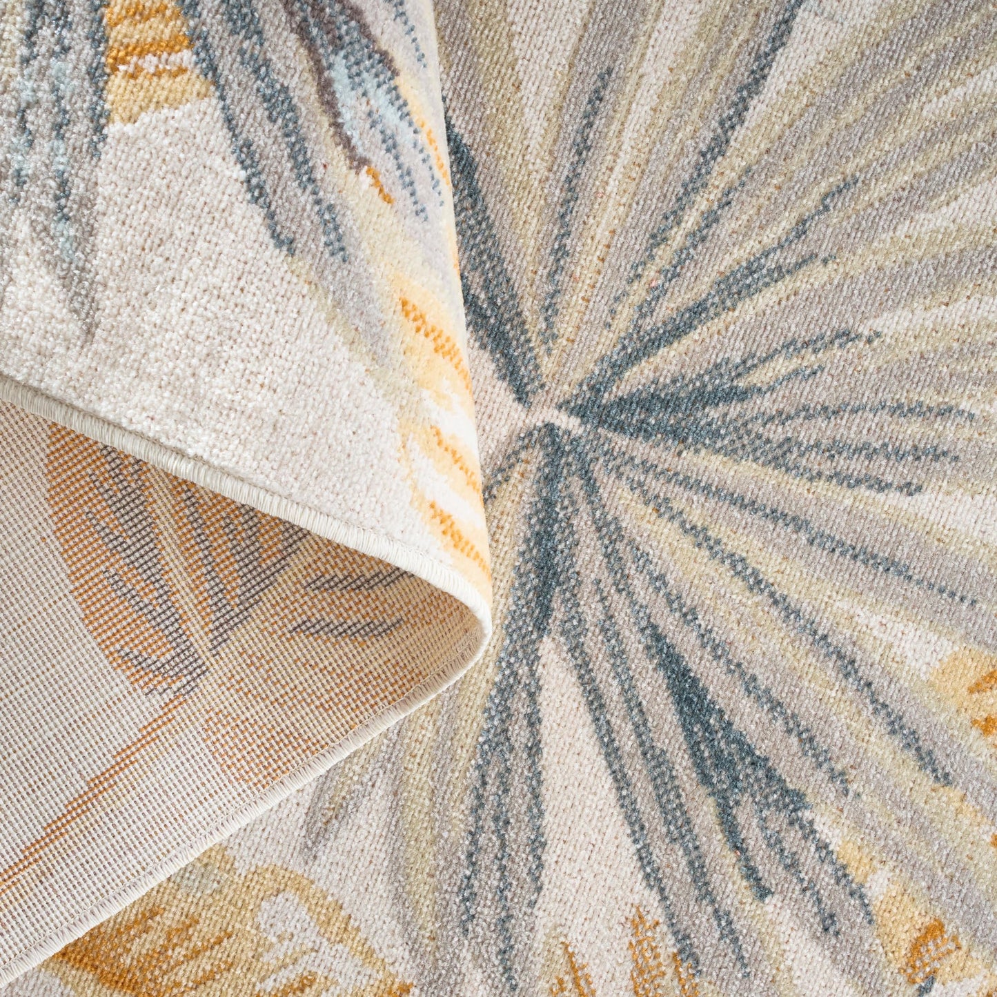 Tommy Bahama Abaco Tropical Foliage Indoor Outdoor Area Rug, Leaf Coastal Design, UV Fade Resistant, Ivory, 7'10"x10'2"