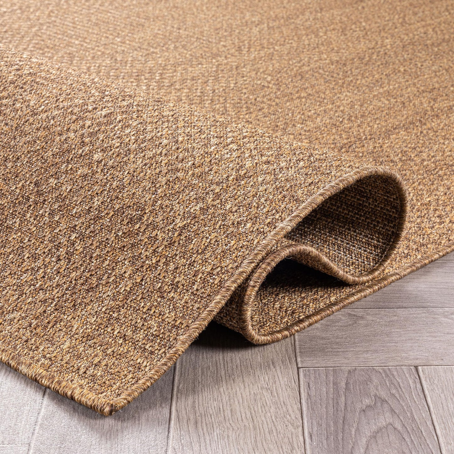 Rugshop Diamond Grid Indoor/Outdoor Flat Woven Area Rug, Natural Jute-Style, Easy-Care Patio Rug for Backyard Porch Deck Balcony, 4' x 6' Natural/Jute