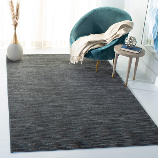 SAFAVIEH Vision Collection Area Rug - 4' Square, Grey, Modern Ombre Design, Non-Shedding & Easy to Clean, Ideal for Living Room, Bedroom, Dining Space (VSN606D)