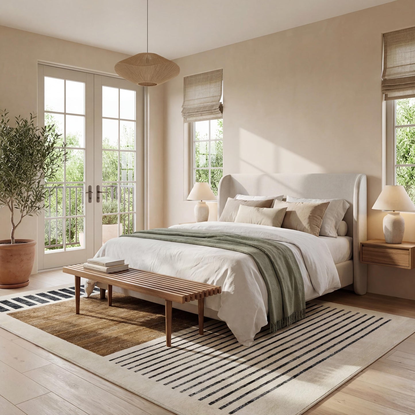 NULOOM Keeva Beige Fringed Performance 3' 3" x 5', Keeva Beige Soft and Cozy, High Traffic, Easy Clean, Durable Area Rug for Bedroom, Living Room, Dining, Den, Foyer, Entryway