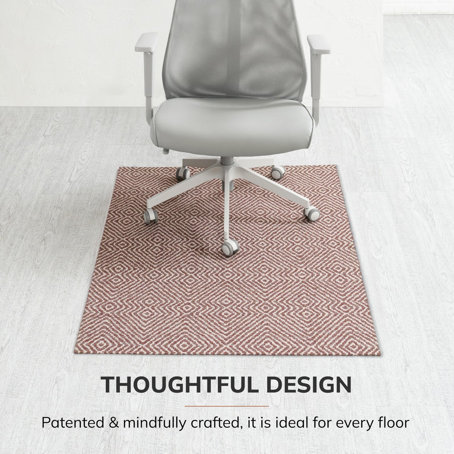 Anji Mountain Rug'd Office Chair Mat for Carpet & Hardwood Floor - Jacquard Woven, Anti-Slip Backing, Low Pile, Floor Protector Desk Chair Mat, Office Rugs for Rolling Chairs (Luxor - 36" x 48")