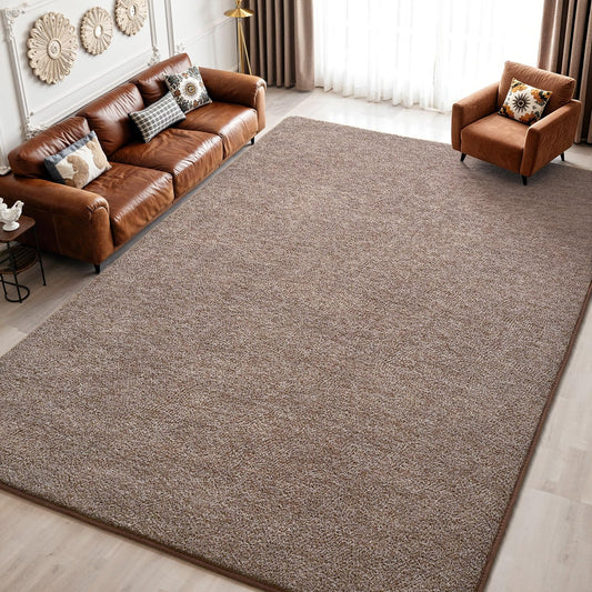 Keeko 4x6 Area Rugs for Living Room, Soft Modern Memory Foam Bedroom Rug Washable Indoor Rug Low Pile Minimalist Non Slip Carpet for Kids Nursery Dorm Room Home Decor Brown and White