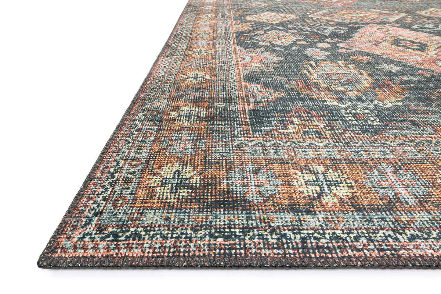 Loloi Skye Collection SKY-10 Sea/Rust 9'-0" x 12'-0" Area Rug