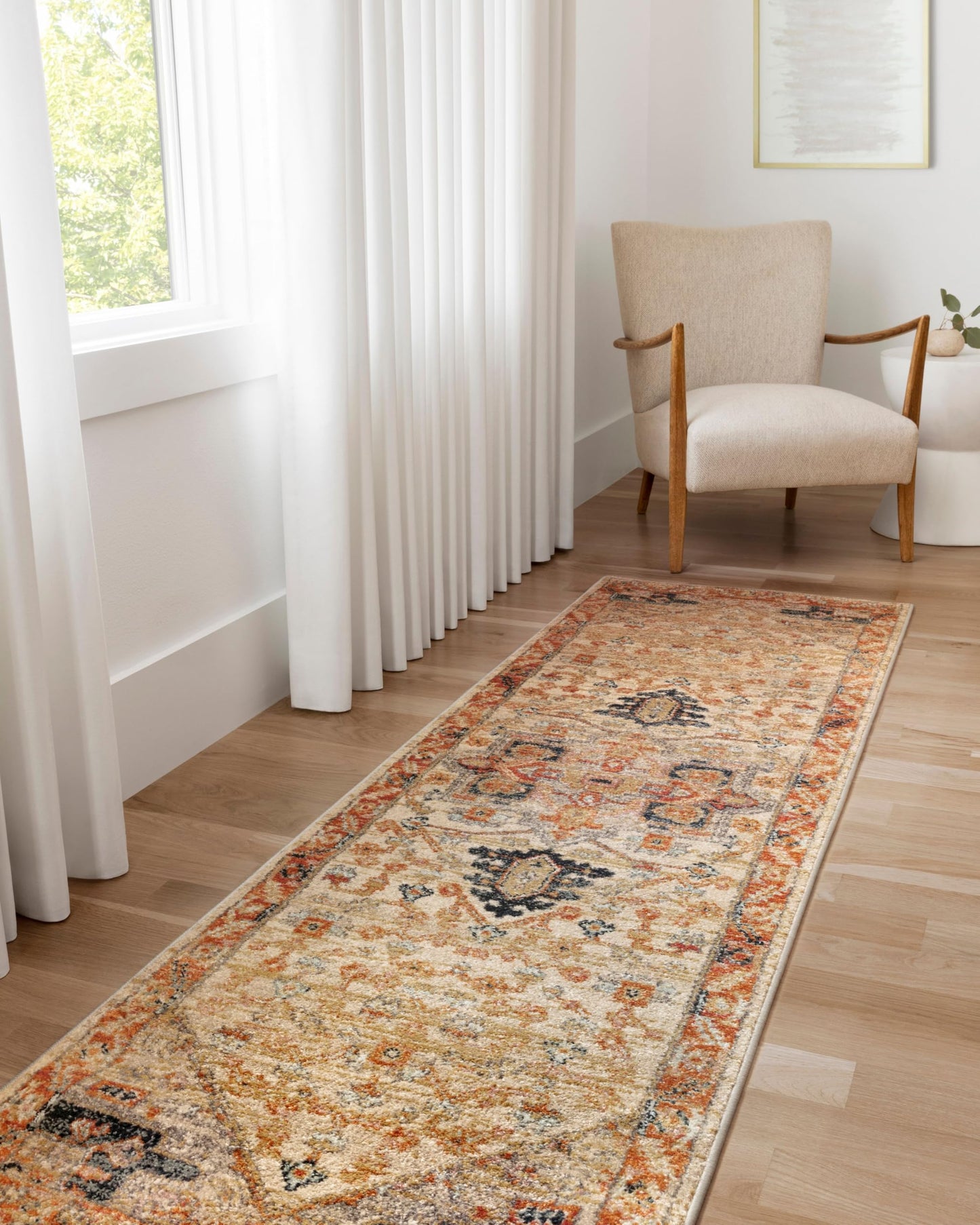 Loloi Jocelyn Collection JOC-01 Sand/Multi 5'-5" x 7'-6" .38" Thick Area Rug