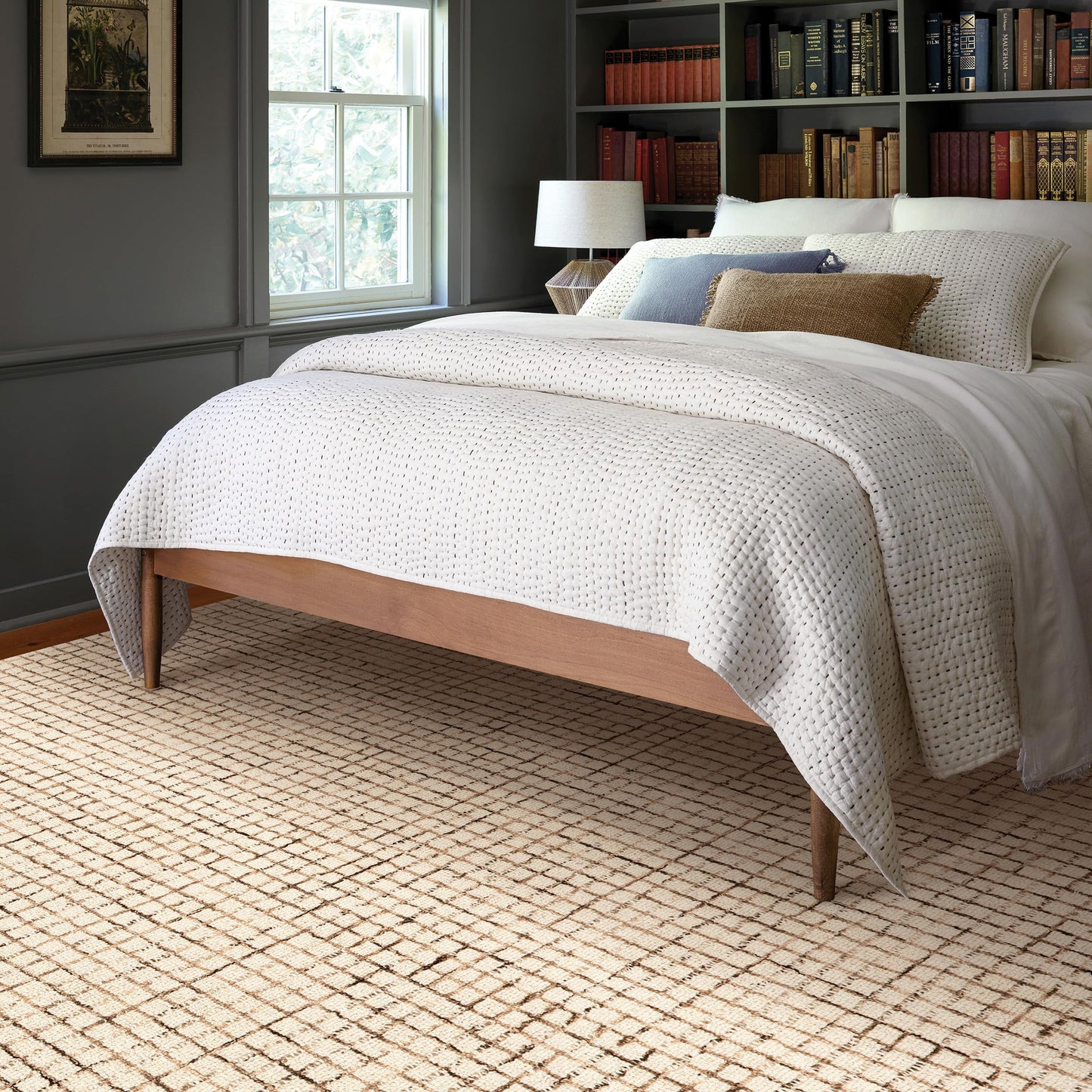 Rugs USA Melrose Cream, 6' x 9', Handmade, Wool & Cotton, Soft and Cozy, High Traffic, Stain Resistant, Easy Clean, Durable Area Rug for Bedroom, Living Room, Dining Space, Den, Entryway