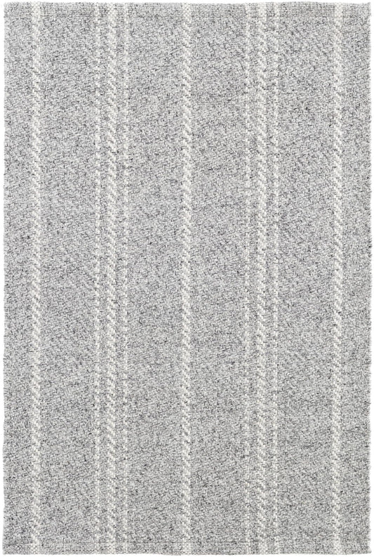 Dash & Albert Melange Stripe Grey/Ivory Handwoven Indoor/Outdoor Rug, 2 X 3 Feet, Grey/Ivory Stripe Pattern